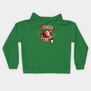 TACOS & BEER Kids Hoodie